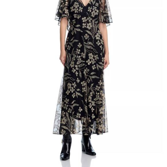NEW THE GREAT. festal dress in brocade floral
